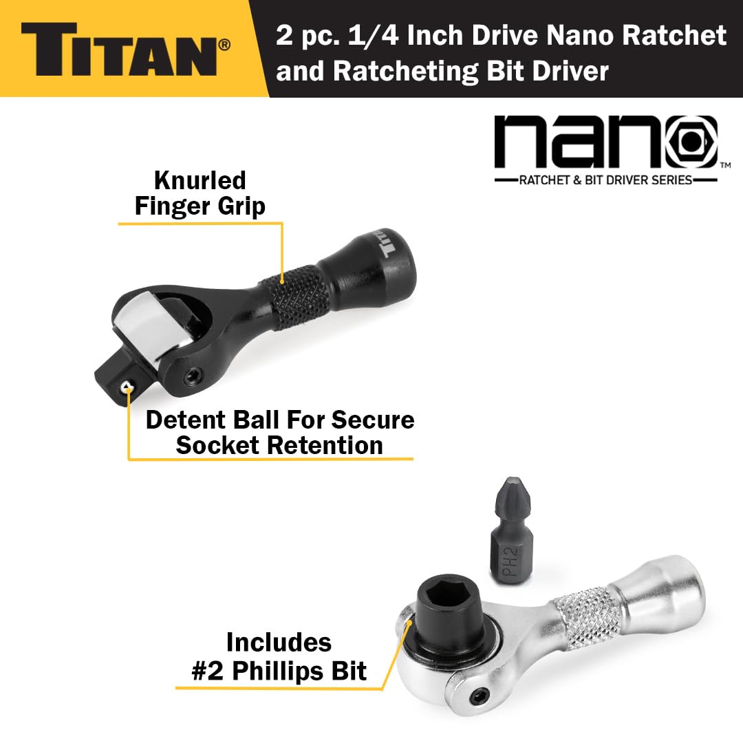 Amazon.com: Titan 11332 2-Piece 1/4-Inch Drive x 2-1/4-Inch